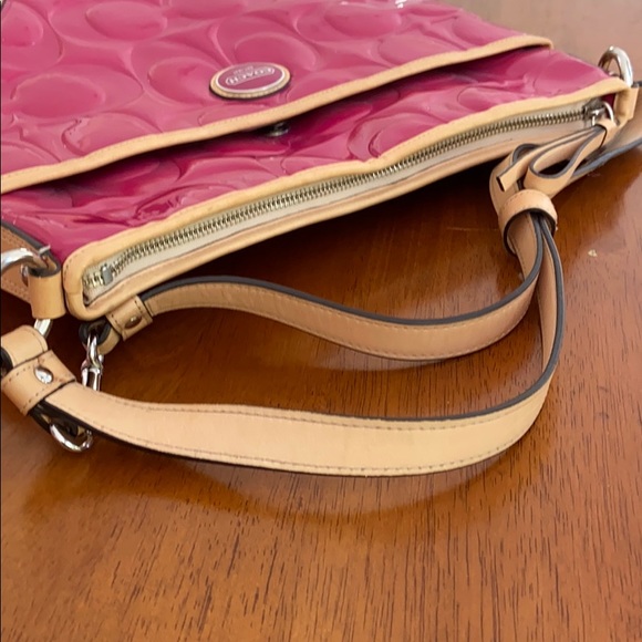 Coach Magenta Patent Leather Handbag - Picture 8 of 11